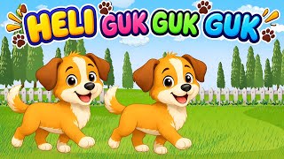 Download lagu 🎵 Heli Guk Guk Guk 🐶 | Lagu Anak Indonesia | Lagu Anjing Lucu untuk Balita & Anak-anak