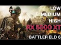 Battlefield 6 Campaign Multiplayer RX 5500 XT 1080P Gameplay benchmark