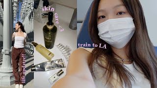 Weekend in college: squid game, skincare routine, train to LA!