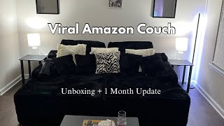 Viral Amazon Couch! Unboxing + 1 Month Update!|Being LaLa