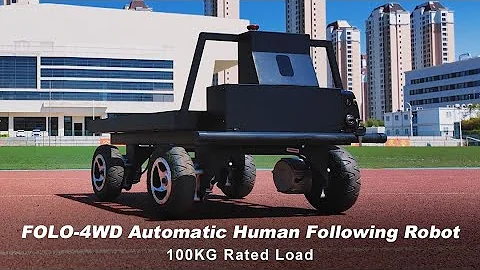 FOLO-4WD Auto Follow Cart | 100KG Load, 360° Rotation, 4WD, Smart Collision Avoidance
