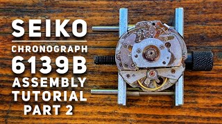 Seiko 6139B  Assembly Part 2 - Calendar works, Dial & Hands