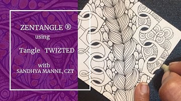 Zentangle® Mini Project, a tutorial for beginners with TWIZTED