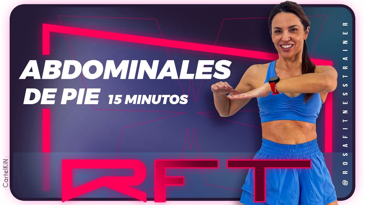 ABDOMINALES DE PIE🔥 Quema Grasa y Marca tu Cintura SIN ir al suelo | 15 MIN