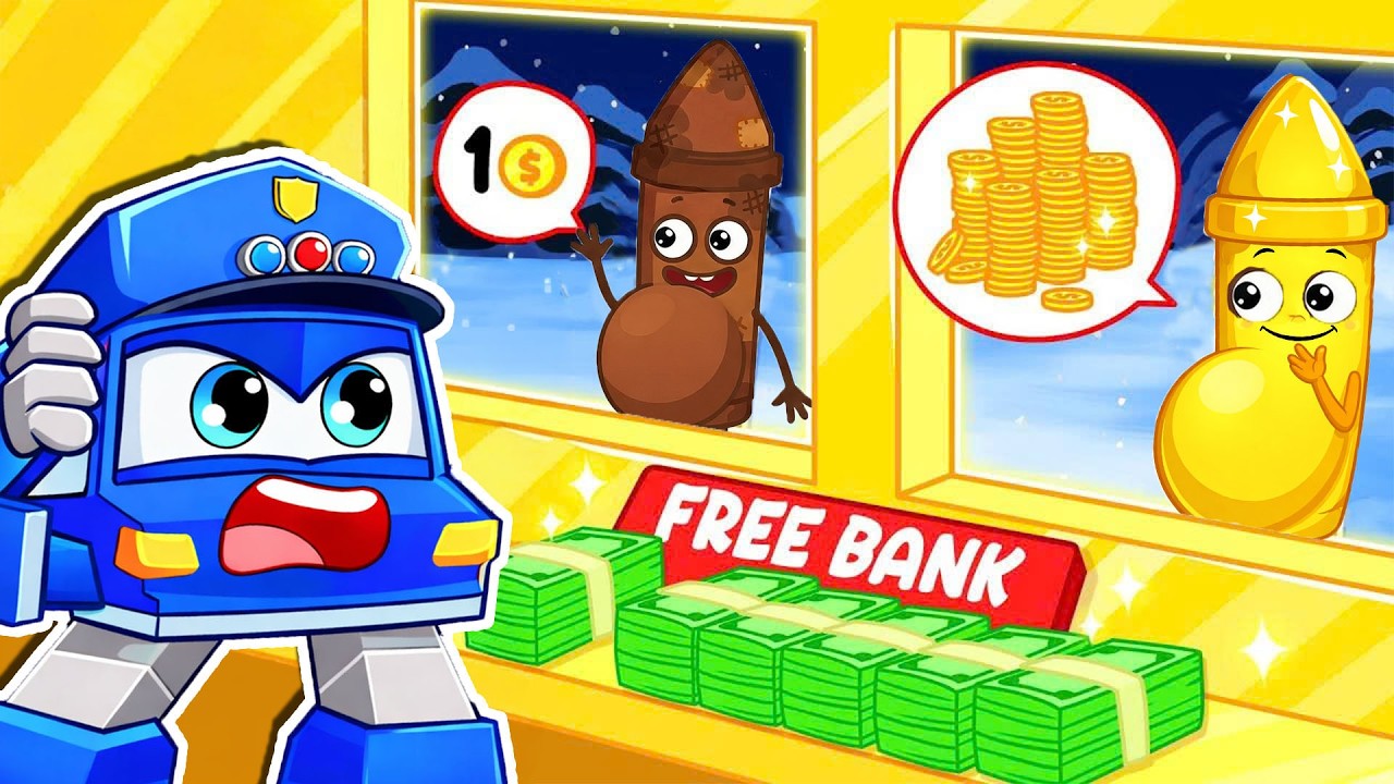 قلم التلوين الغني مقابل قلم التلوين الفقير | أغاني أقلام التلوين | أغاني الأطفال | RoboSquad