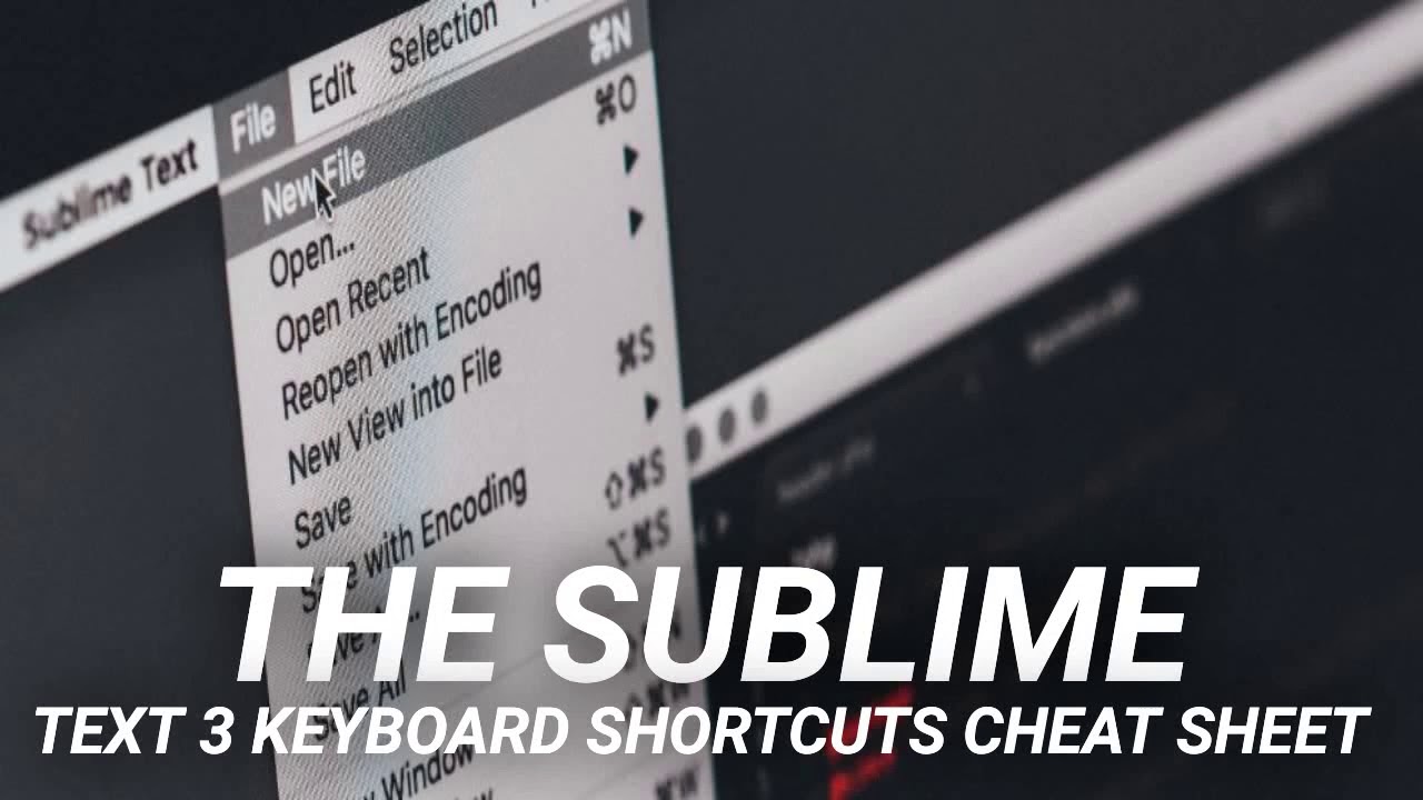 The Sublime Text 3 Keyboard Shortcuts Cheat Sheet - YouTube