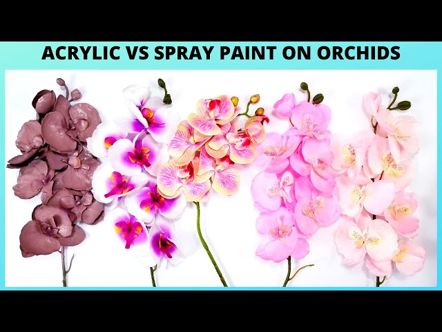 HOW TO PAINT ARTIFICIAL FLOWERS, SPRAY PAINT VS ACRYLIC PAINT ON FAKE  FLOWERS