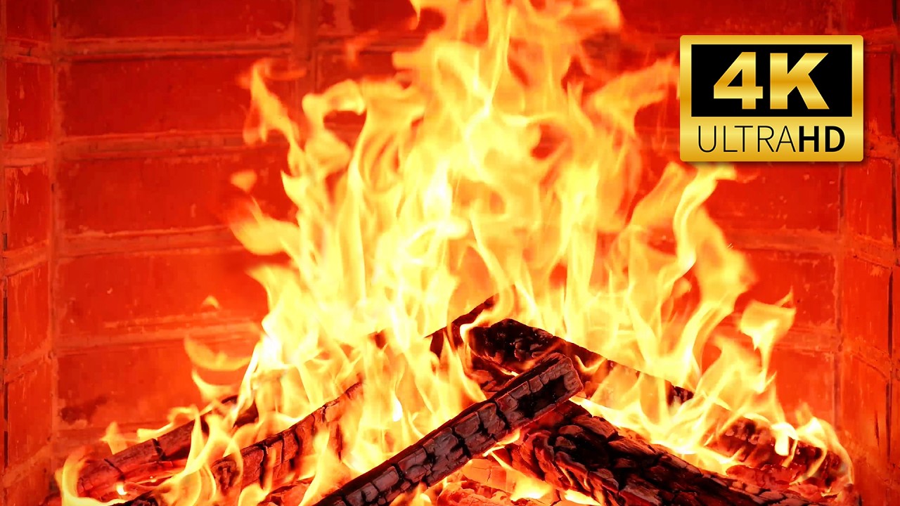 🔥 Cozy 4K Fireplace UHD — Natural Crackling Logs to Help You Relax, Sleep & Melt Stress Away