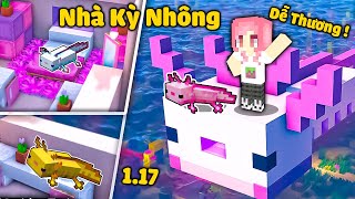 HEBI THỬ THÁCH 24 GIỜ SỐNG TRONG NGÔI NHÀ KỲ NHÔNG MINECRAFT*1 NGÀY HEBI KHÁM PHÁ BÊN TRONG KỲ NHÔNG