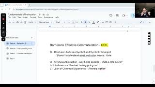 Fundamentals of Instruction: Effective Communication