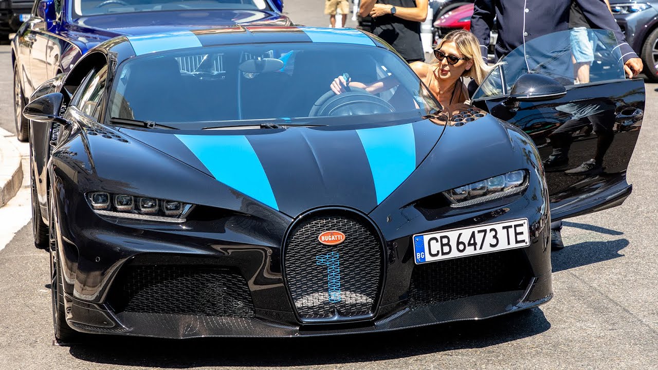HOT GIRL drives a BUGATTI CHIRON SUPER SPORT in Monaco 2023 HQ YouTube