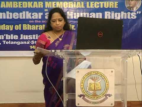 BRAOU Ambedkar birthday Lecture on 14/04/2021 by Justice G. Channdraiah