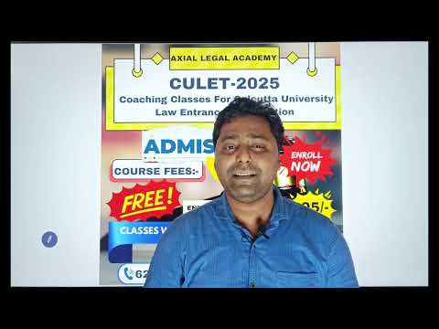 Calcutta University Law Entrance Exam- 2025 || Admission open || Axial ...