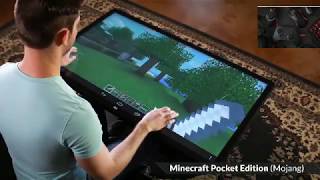 Playing Minecraft on 46" Multitouch Coffee Table with Android_4.4_KitKat hd