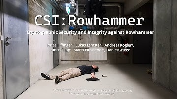 CSI: Rowhammer Teaser Video