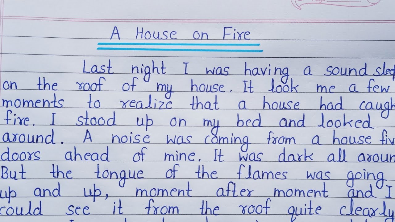 narrative essay about house fire