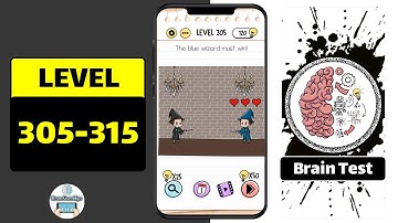 Brain Test Tricky Puzzles Levels 305 to 315 Walkthrough