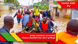 Weija residents stranded as their homes are flooded over dam spillage