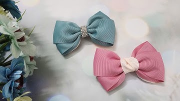 How to Make Beauty Easy Bow| Ribbon Hair Bow Tutorial| Làm kẹp tóc nơ cùng Solmi