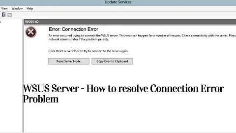 Windows server 2019 - How to Resolve Wsus Server Connection Error | Fix: WSUS Connection Error Reset