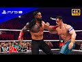 WWE 2K25 - John Cena vs. Roman Reigns | Amazing Match at Royal Rumble | PS5™ Pro [4K60]