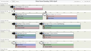 Rotaville Rota Software Draft and Confirmed Shifts
