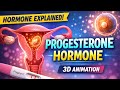Progesterone Hormone Explained in 3D | Female Reproductive System & Pregnancy Health