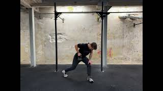 Single Arm Kettlebell Pendlay Row In Split Position