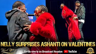 Pregnant Ashanti Throws It Back On Her Baby Daddy Nelly On Valentines Day 2024 During Surprise Set