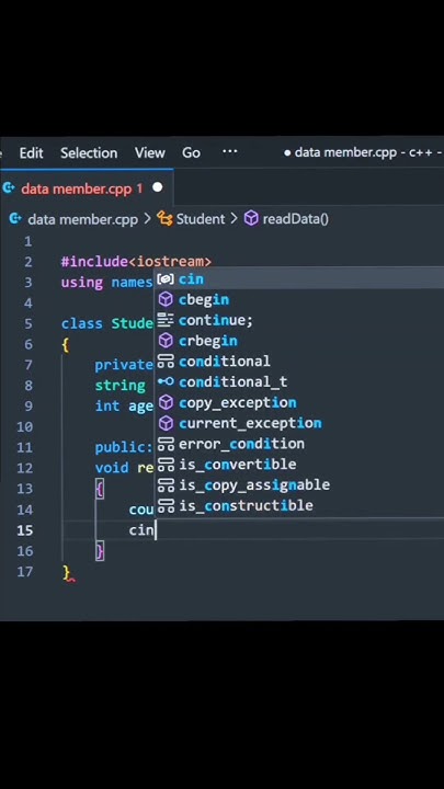 Data member and member Function in c++|Program to create class and ...