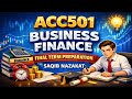 Acc501  final term Past paper by saqib nazakat