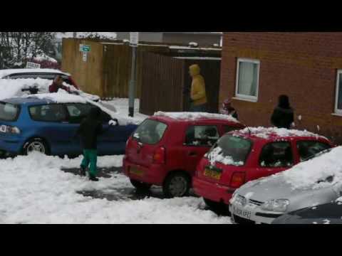 snow in L+D carpark and leagrave Jan/Feb 09