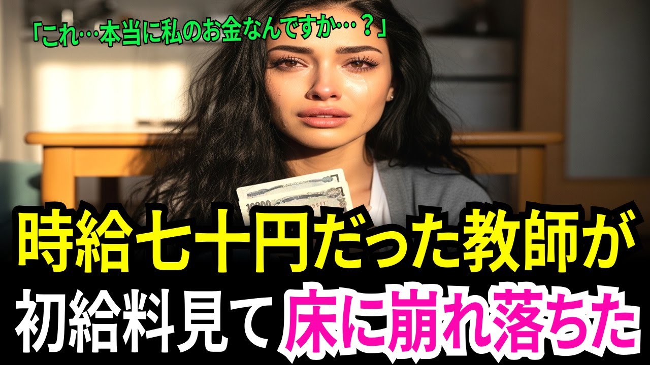 時給七十円の教師だった女性が日本で初給料を見た瞬間、その場で泣き崩れた理由