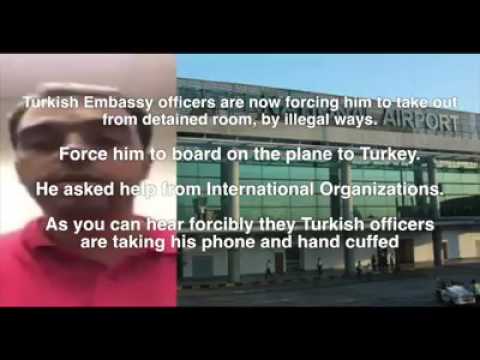 [VIDEO] Turkish teacher put on plane by Turkish police after detention at Myanmar airport