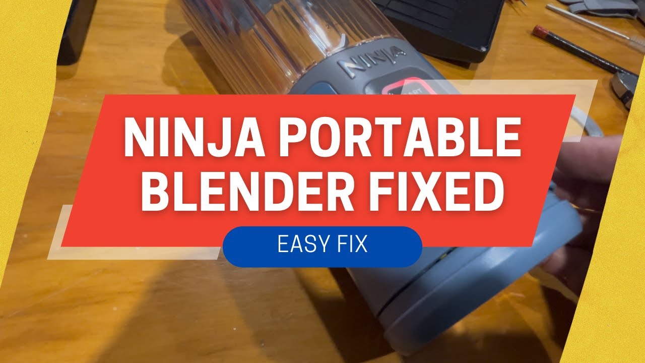 Ninja portable blender fixed flashing red light