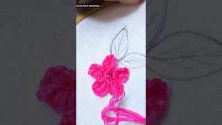 beautiful rose embroidery tutorial on top🌹#stitch#vairal#rose#flowers#embroidery#stitchtricks#art#yt