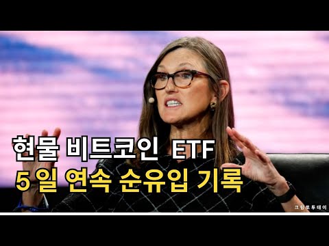 현물 비트코인 ETF 5일 연속 순유입 기록