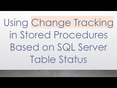 Using Change Tracking
