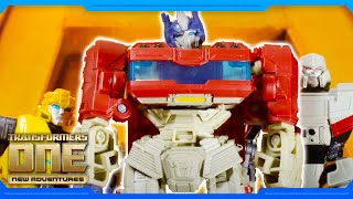 Optimus Primes Cybertronian Mega Jump Challenge | Transformers One: New Adventures | Animation