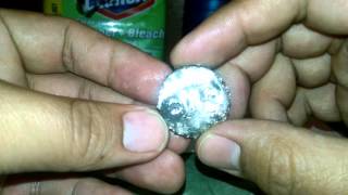 Silver with bleach cleaner