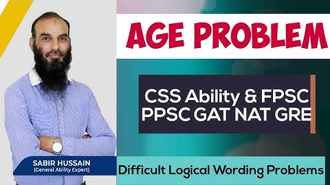 Age Problems Technical Questions CSS Ability & One Paper