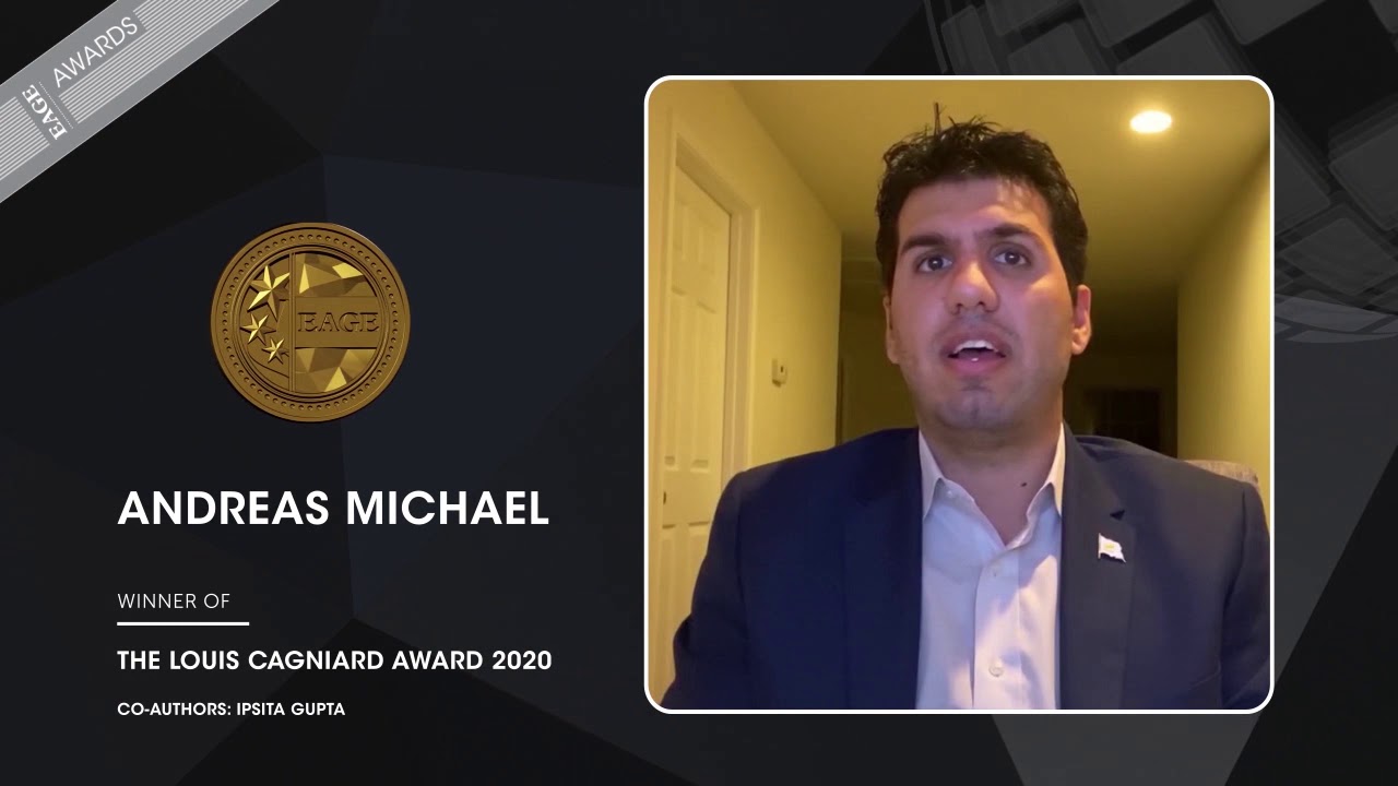Louis Cagniard Award 2020 - Andreas Michael - YouTube