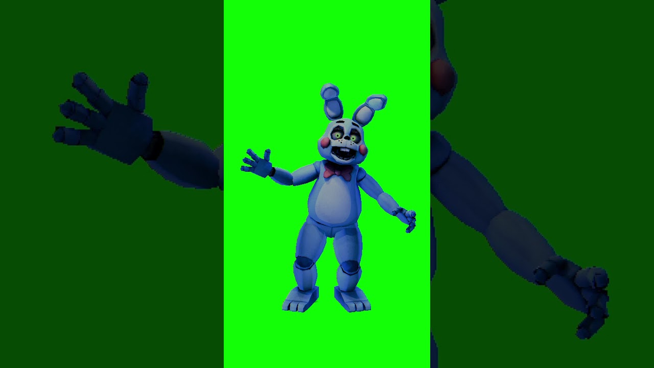 Low Poly Toy Bonnie FNaF Workshop Animation | Green Screen