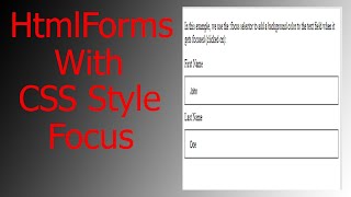 How to Create a Html Forms with CSS Focus Style (2021)