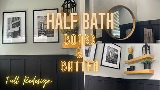 DIY Half Bath Board & Batten: Home Redesign
