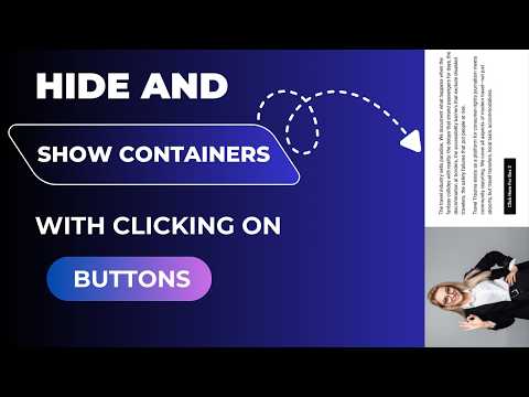 How to Show and Hide Containers with Clicking Buttons - Elementor Wordpress Tutorial