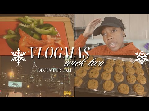 VLOGMAS | Week 2: More decorations, baking cookies, crockpot meal, trip to Philly, etc.