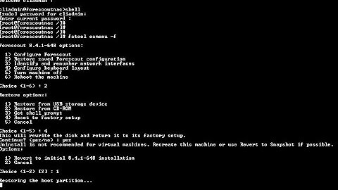 Forescout CounterAct Factory Reset