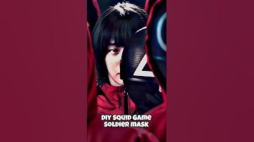 DIY paper squidgame mask - how to make squidgame guard mask at home #shorts #squidgame