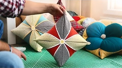 Tutorial on making a two-color four-leaf clover pillow. I hope you like it #pillowmaking